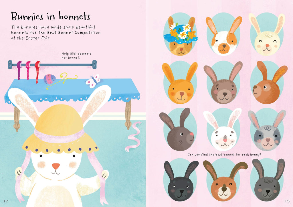 Usborne – Little First Stickers Bunnies – Carte cu stickere pentru copii 3+ ani – carte pentru copii Usborne, preview pagini
