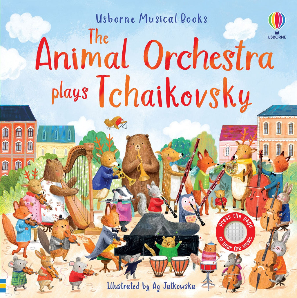 Usborne – The Animal Orchestra Plays Tchaikovsky – Carte muzicală pentru copii 6+ luni – carte pentru copii Usborne, copertă