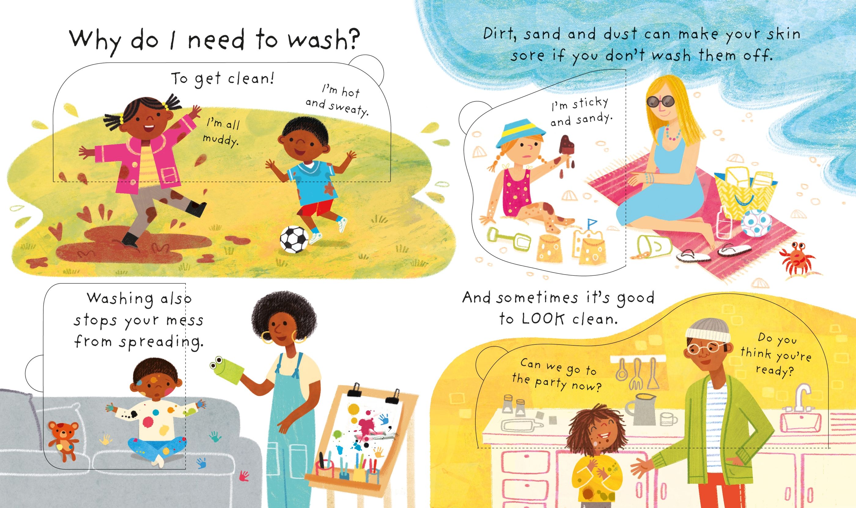 Usborne – Very First Questions & Answers: Why do I need to wash? – Carte pentru copii 3+ ani – carte pentru copii Usborne, preview pagini