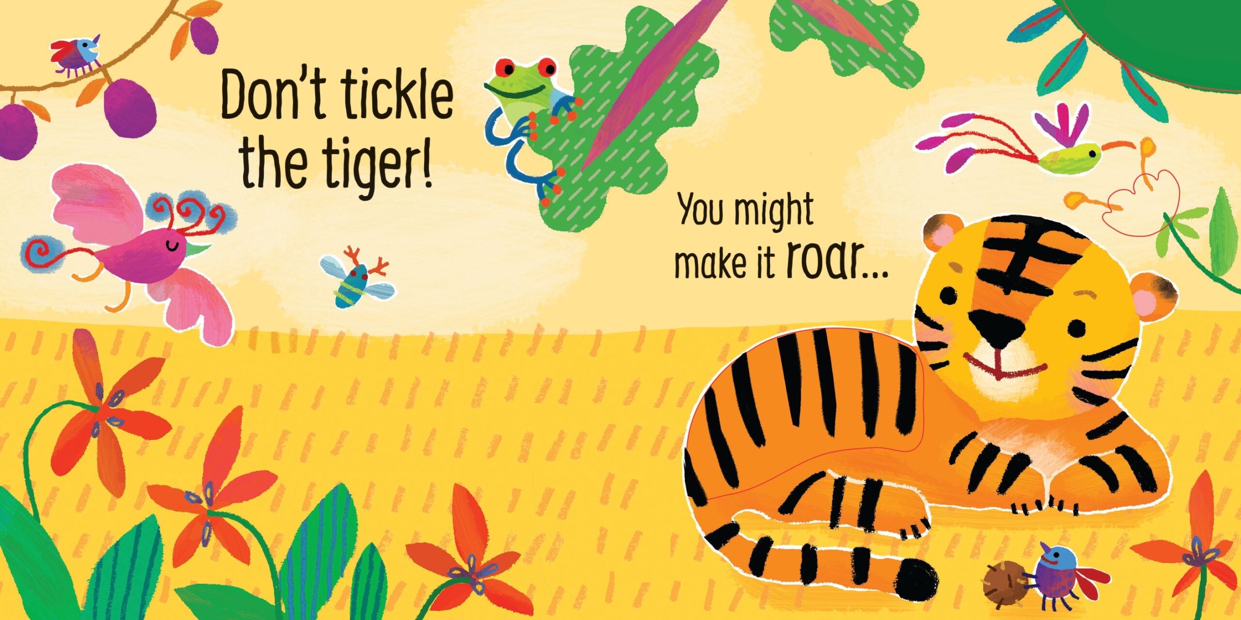 Usborne – Don't Tickle the Tiger! – Carte cu sunete pentru copii 6+ luni – carte pentru copii Usborne, preview pagini