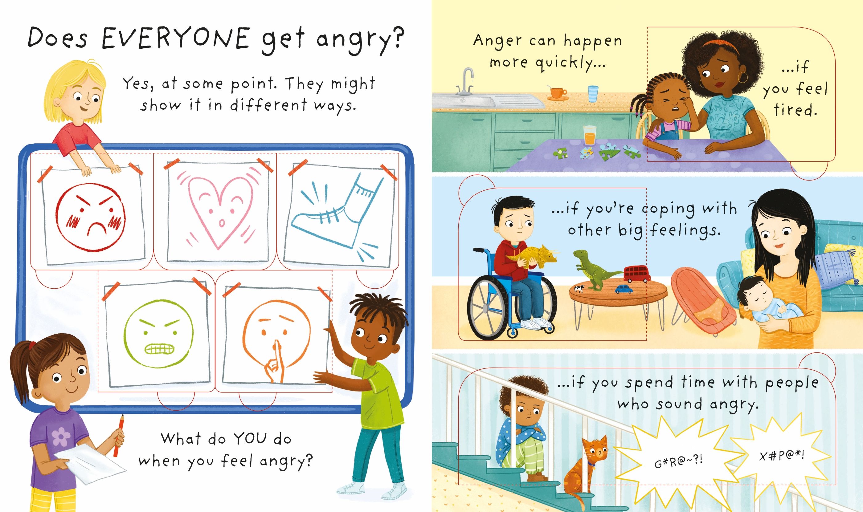 Usborne – Very First Questions and Answers: Why do I (sometimes) feel angry? – Carte pentru copii 3+ ani – carte pentru copii Usborne, detalii conținut