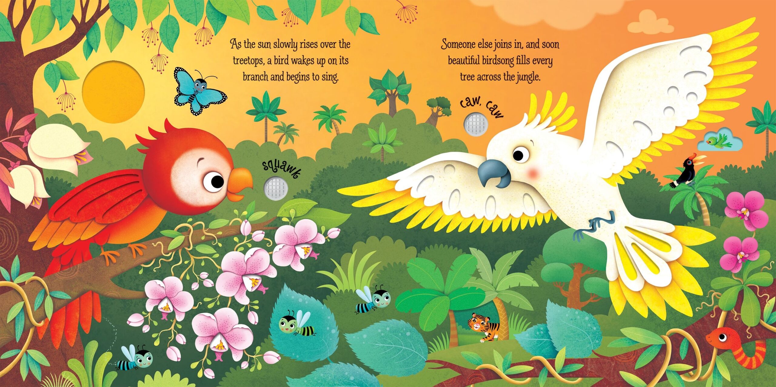 Usborne – Jungle Sounds – Carte cu sunete pentru copii 3+ ani – carte pentru copii Usborne, preview pagini