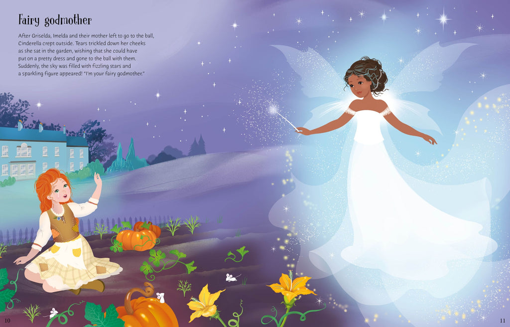 Usborne – Sticker Dolly Dressing Cinderella – Carte cu stickere pentru copii 5+ ani – carte pentru copii Usborne, preview pagini