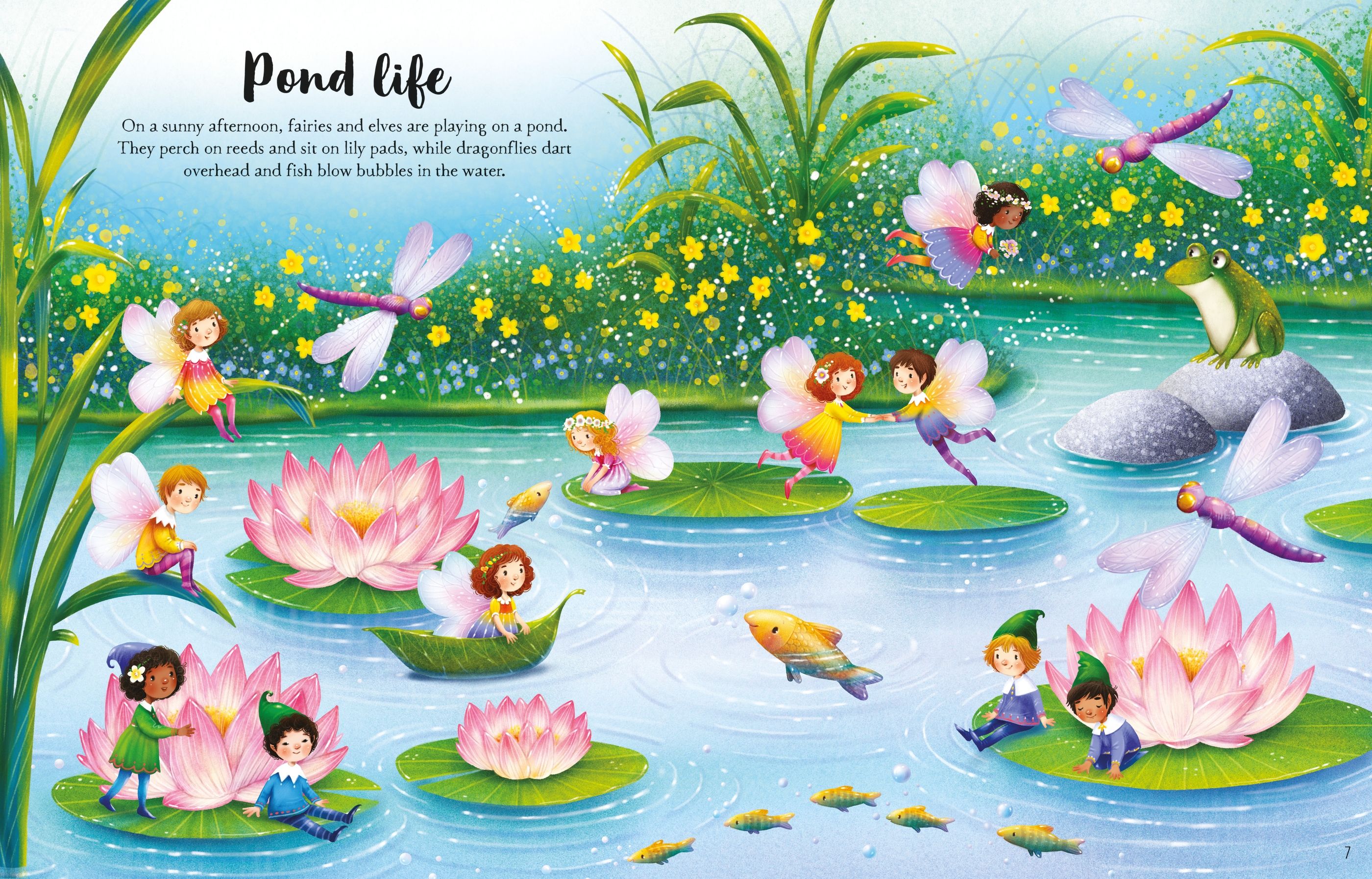Usborne – Fairies, Pixies and Elves Sticker Book – Carte cu stickere pentru copii 5+ ani – carte pentru copii Usborne, detalii conținut cu abțibilduri