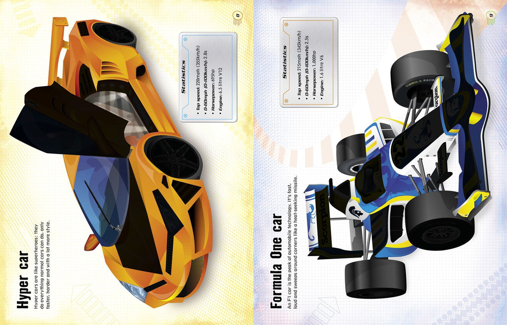 Usborne – Build your own Cars Sticker book – Carte cu stickere pentru copii 4+ ani – carte pentru copii Usborne, detalii conținut cu abțibilduri