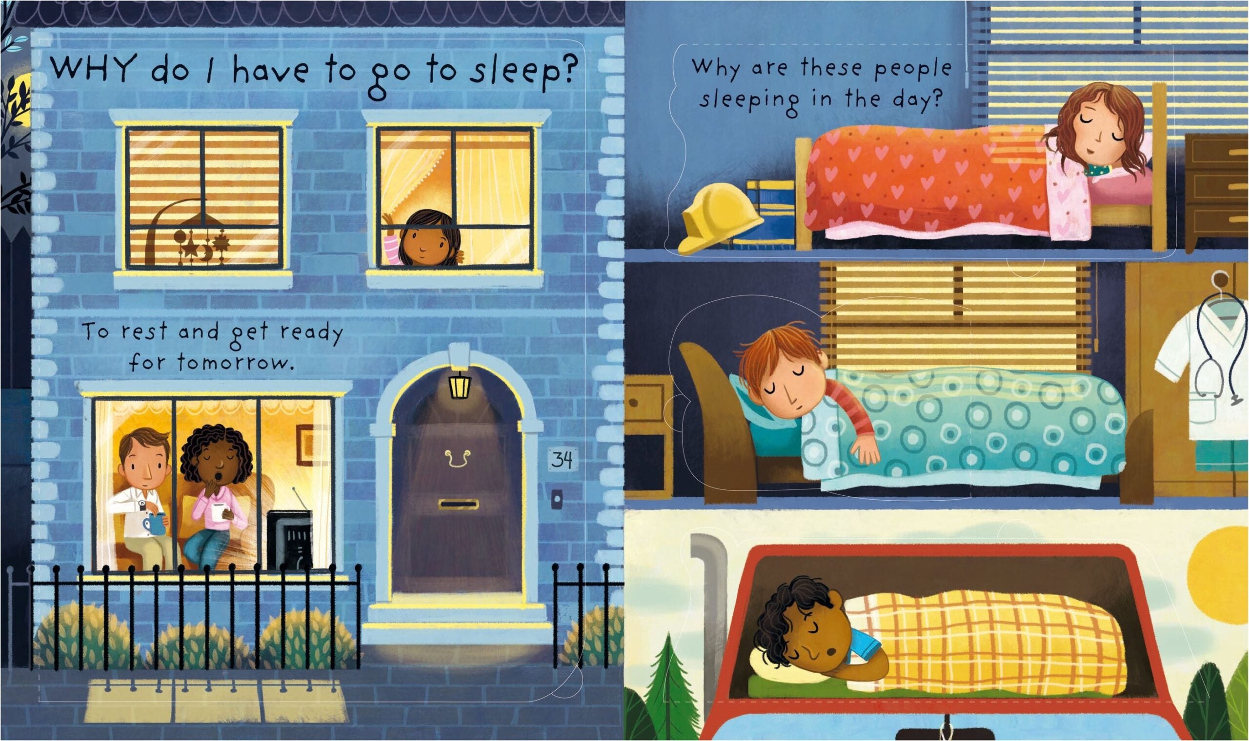 Usborne – Very First Questions and Answers What is Sleep? – Carte pentru copii 3+ ani – carte pentru copii Usborne, pagini interior ilustrate