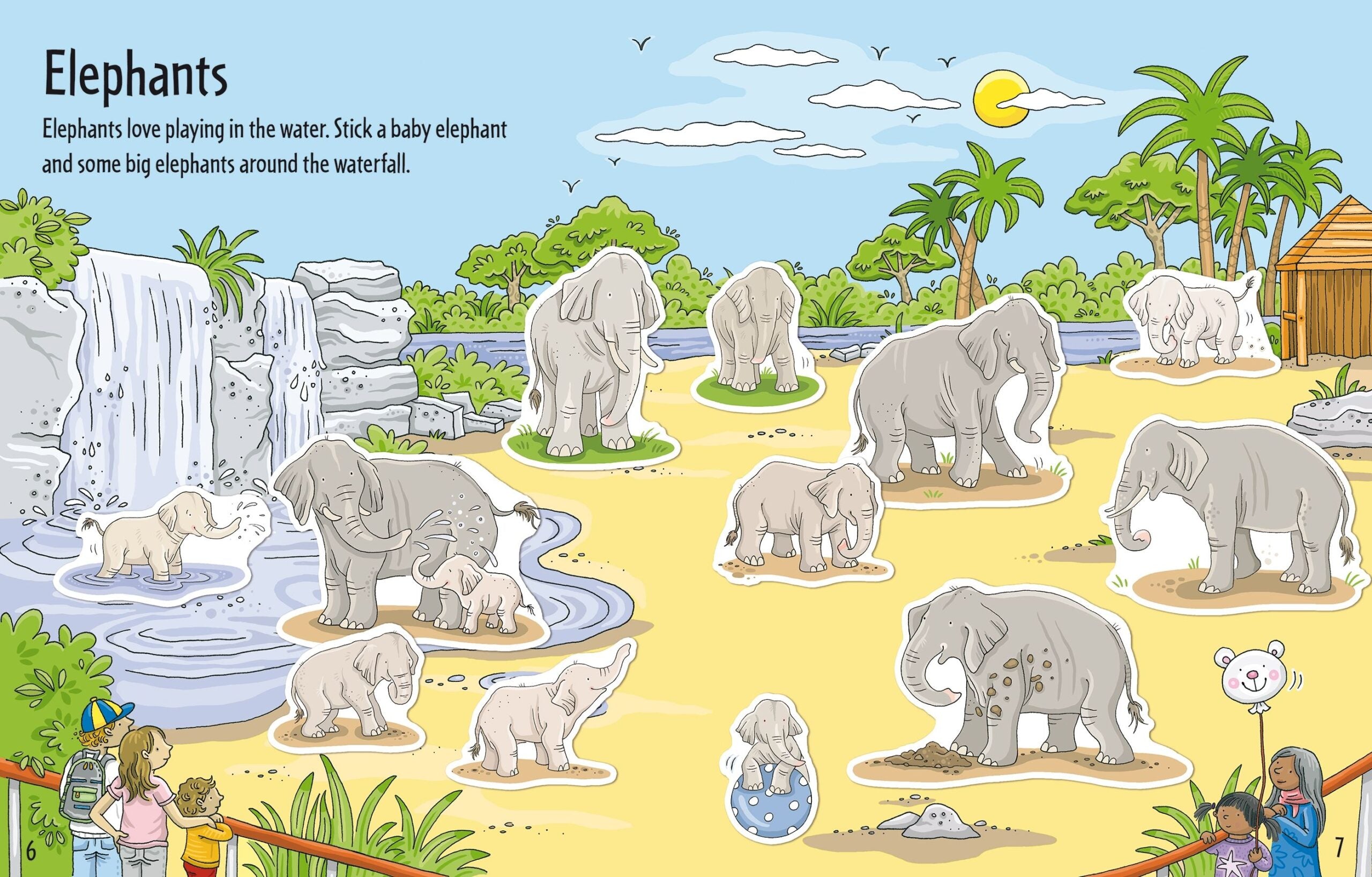 Usborne – First Sticker Book Zoo – Carte cu stickere pentru copii 3+ ani – carte pentru copii Usborne, detalii conținut cu abțibilduri