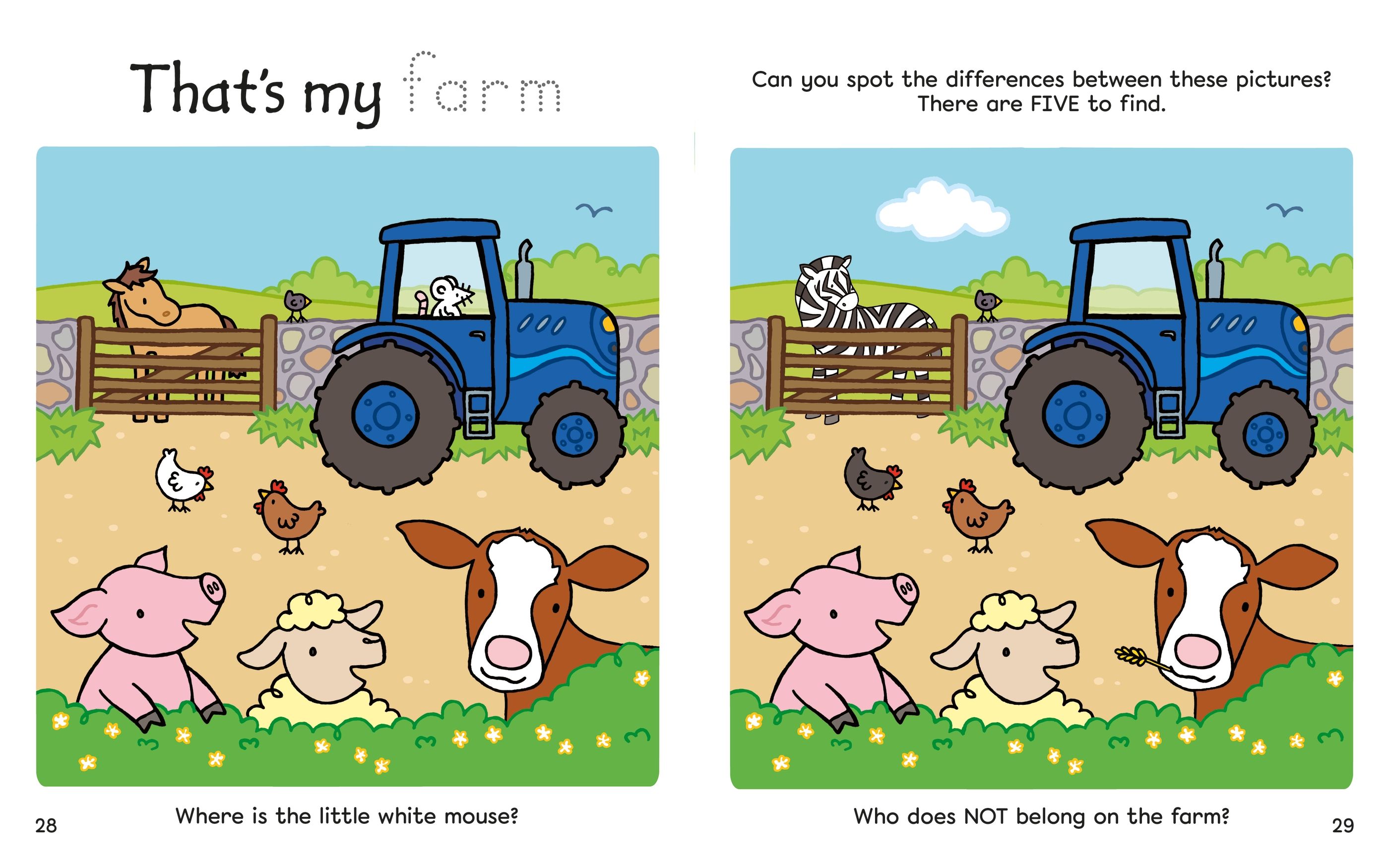 Usborne – That's not my... Farm Activity Book – Carte pentru copii 2+ ani – carte pentru copii Usborne, preview pagini