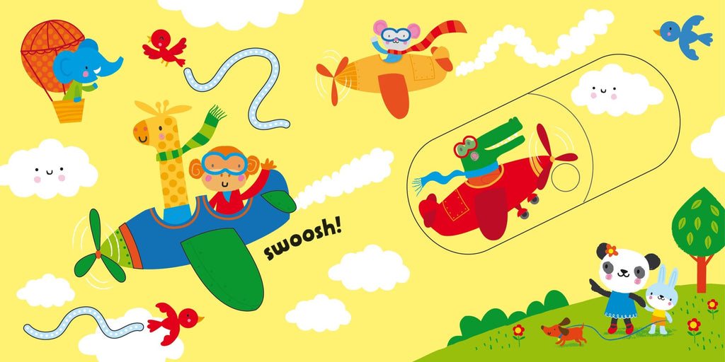 Usborne – Baby's Very First Slide and See Things That Go – Carte pentru copii 6+ luni – carte pentru copii Usborne, pagini interior ilustrate