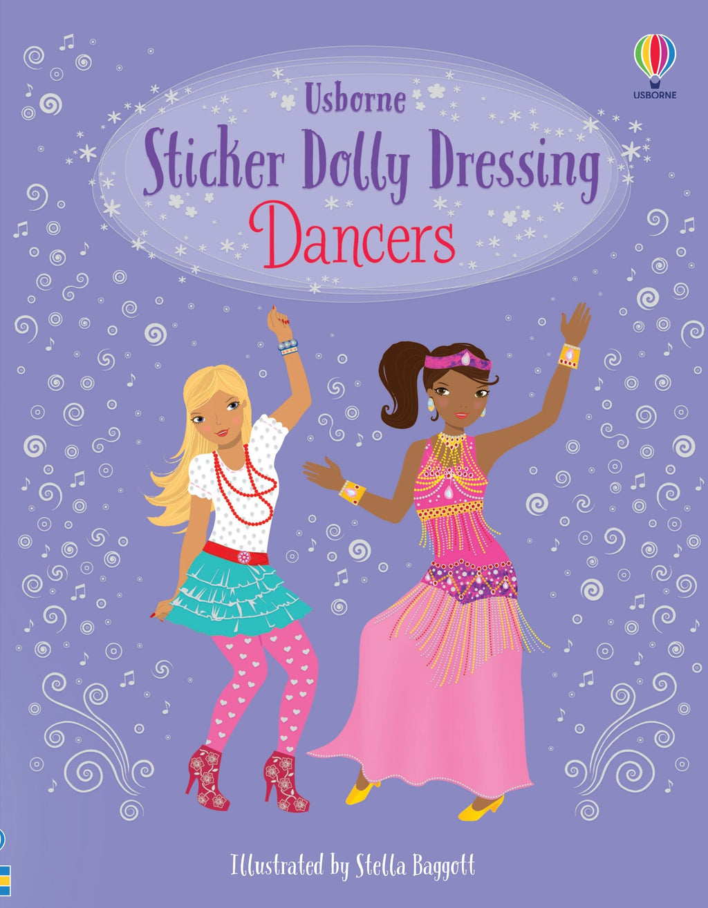 Usborne – Sticker Dolly Dressing Dancers – Carte cu stickere pentru copii 5+ ani – carte pentru copii Usborne, copertă