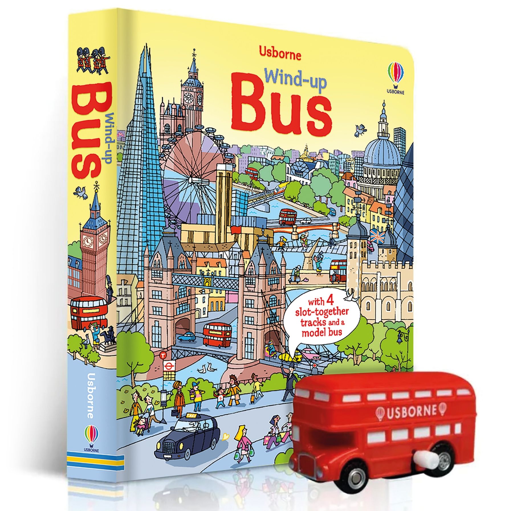 Usborne – Wind-up Bus – Carte pentru copii 3+ ani – carte pentru copii Usborne, copertă