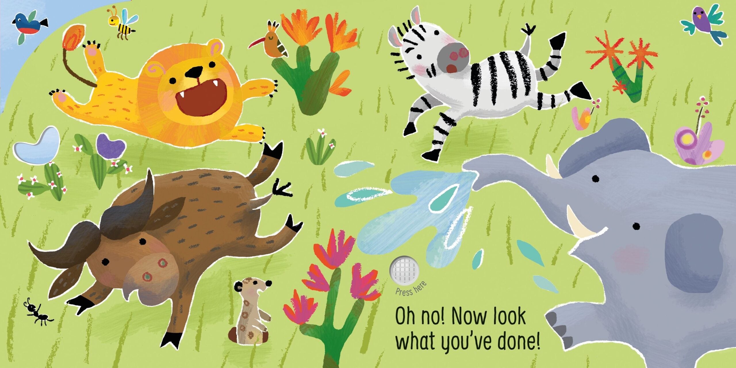 Usborne – Don't Tickle the Lion! – Carte cu sunete pentru copii 6+ luni – carte pentru copii Usborne, preview pagini