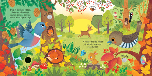 Detaliu din cartea „Woodland Sounds”, Usborne – imaginea 2