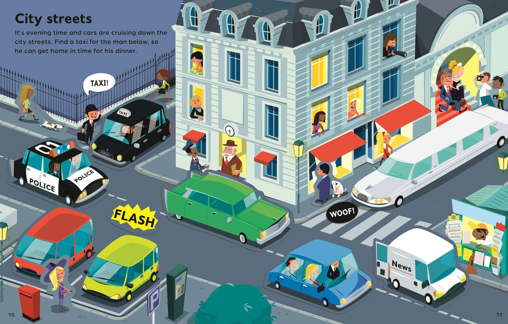 Usborne – First Sticker Book Cars – Carte cu stickere pentru copii 3+ ani – carte pentru copii Usborne, detalii conținut cu abțibilduri