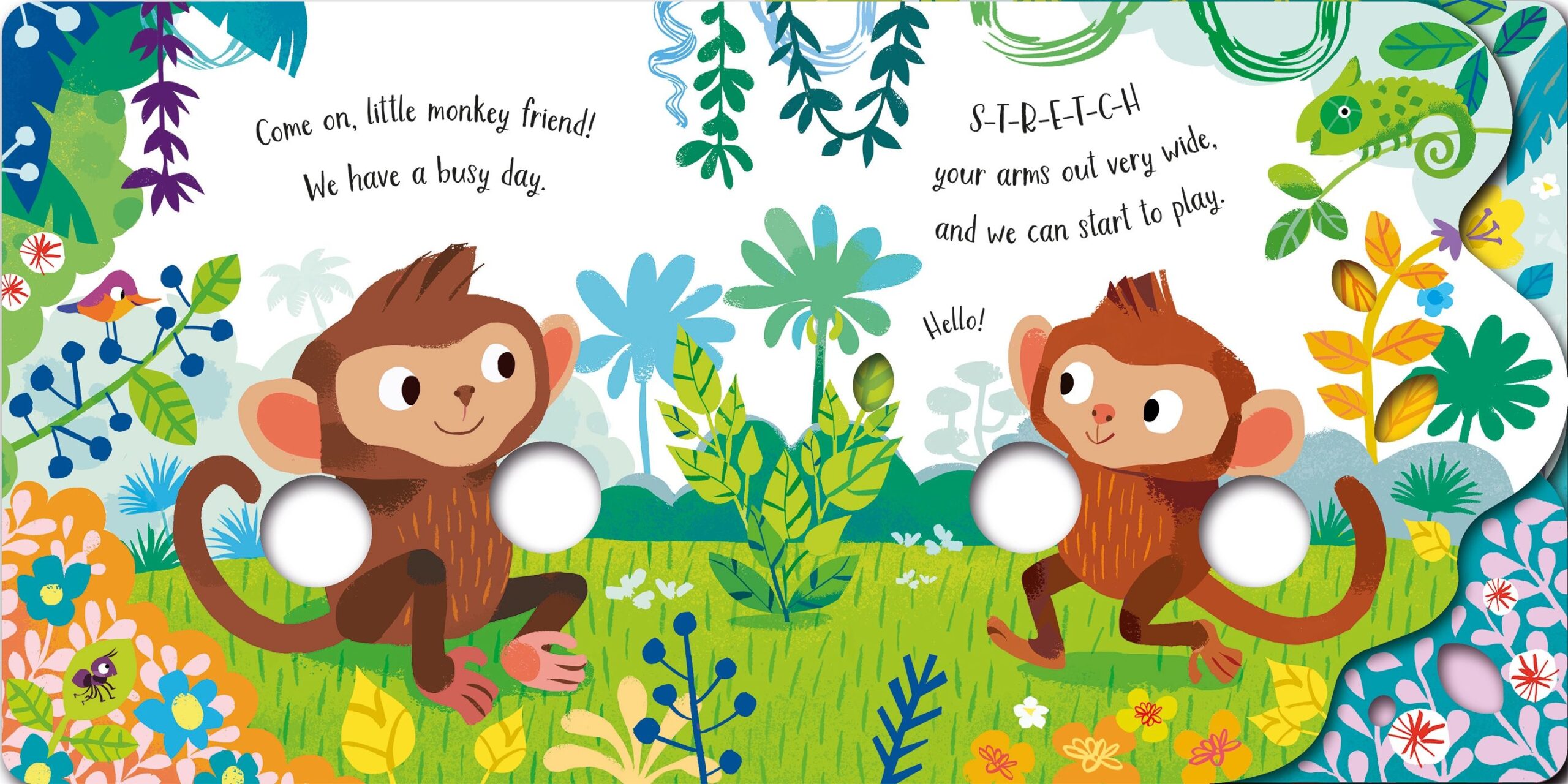 Usborne – Fingerwiggly Monkeys – Carte pentru copii 10+ luni – carte pentru copii Usborne, pagini interior ilustrate