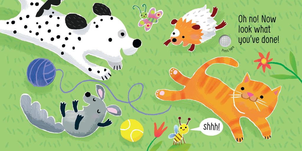 Usborne – Don't Tickle the Puppy! – Carte cu sunete pentru copii 6+ luni – carte pentru copii Usborne, preview pagini