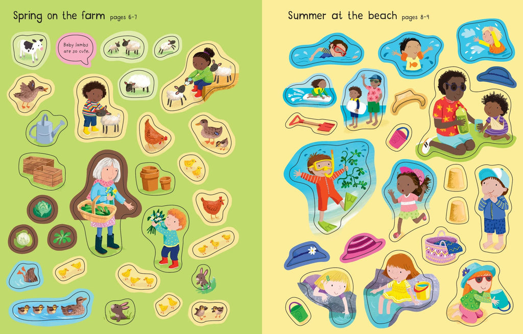 Usborne – First Sticker Book Weather and Seasons – Carte cu stickere pentru copii 3+ ani – carte pentru copii Usborne, preview pagini