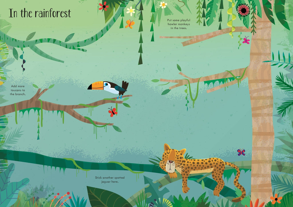 Usborne – Little First Stickers Animals – Carte cu stickere pentru copii 3+ ani – carte pentru copii Usborne, preview pagini