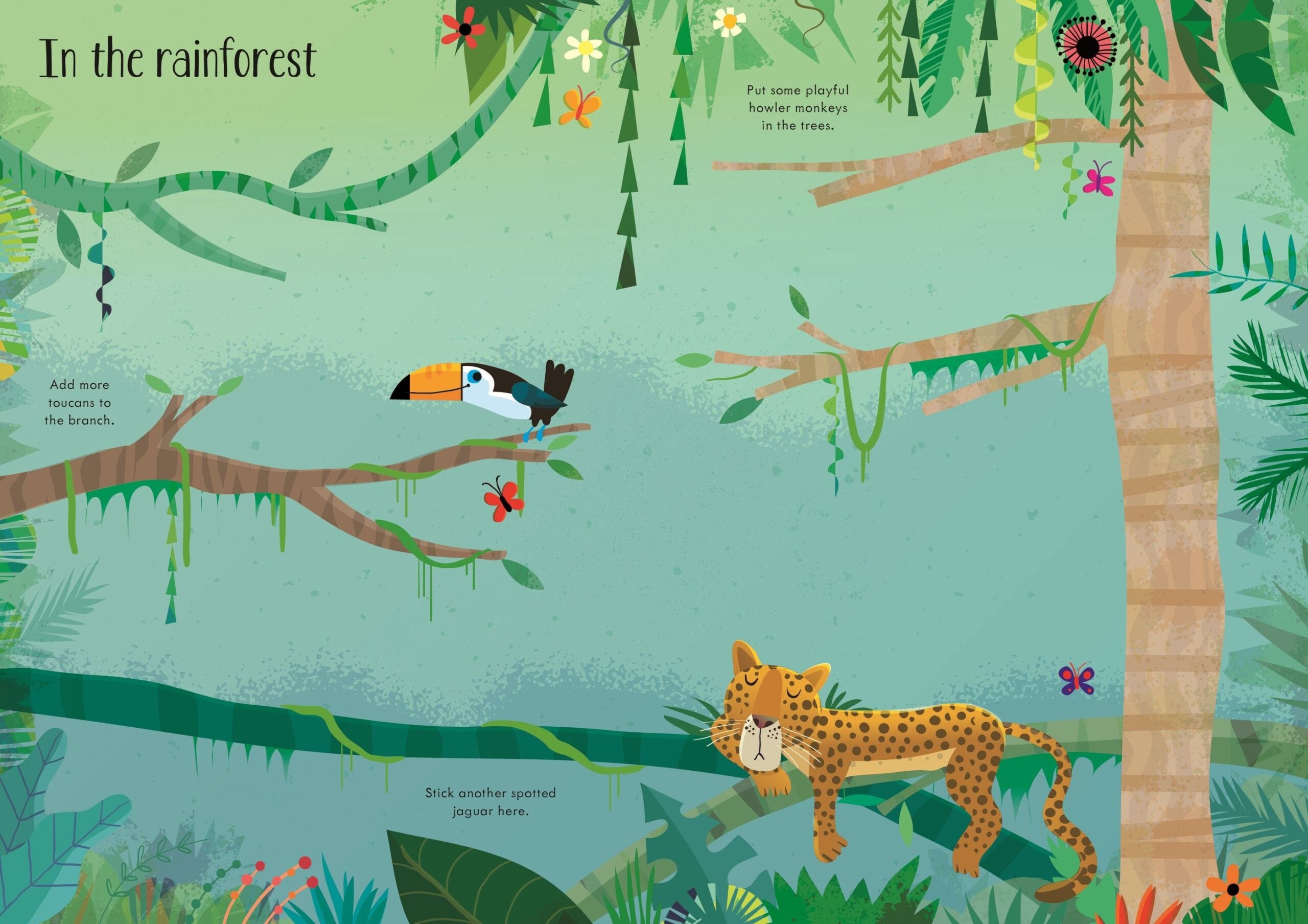 Usborne – Little First Stickers Animals – Carte cu stickere pentru copii 3+ ani – carte pentru copii Usborne, preview pagini