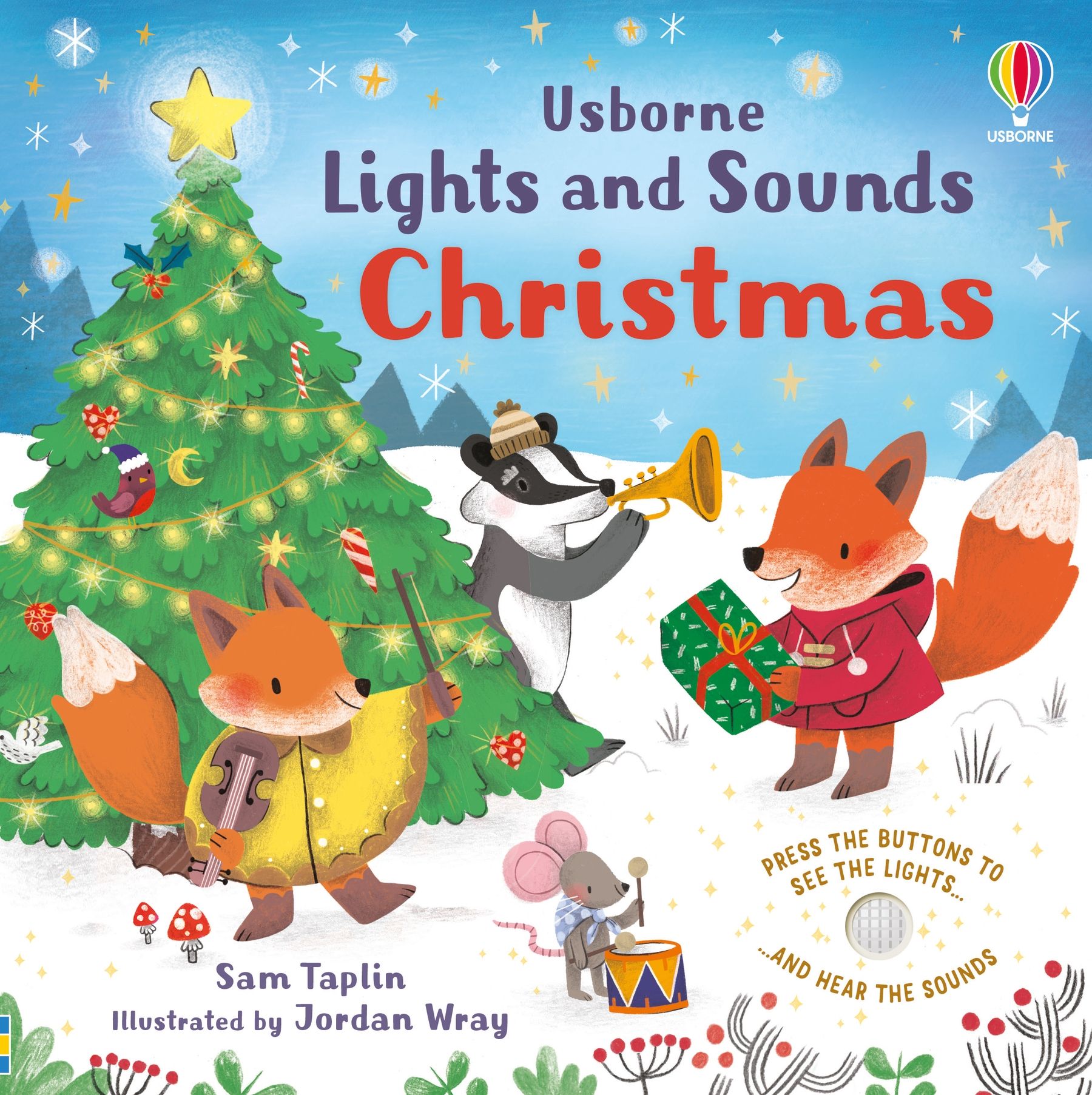 Usborne – Lights and Sounds Christmas – Carte pentru copii 6+ luni – carte pentru copii Usborne, copertă