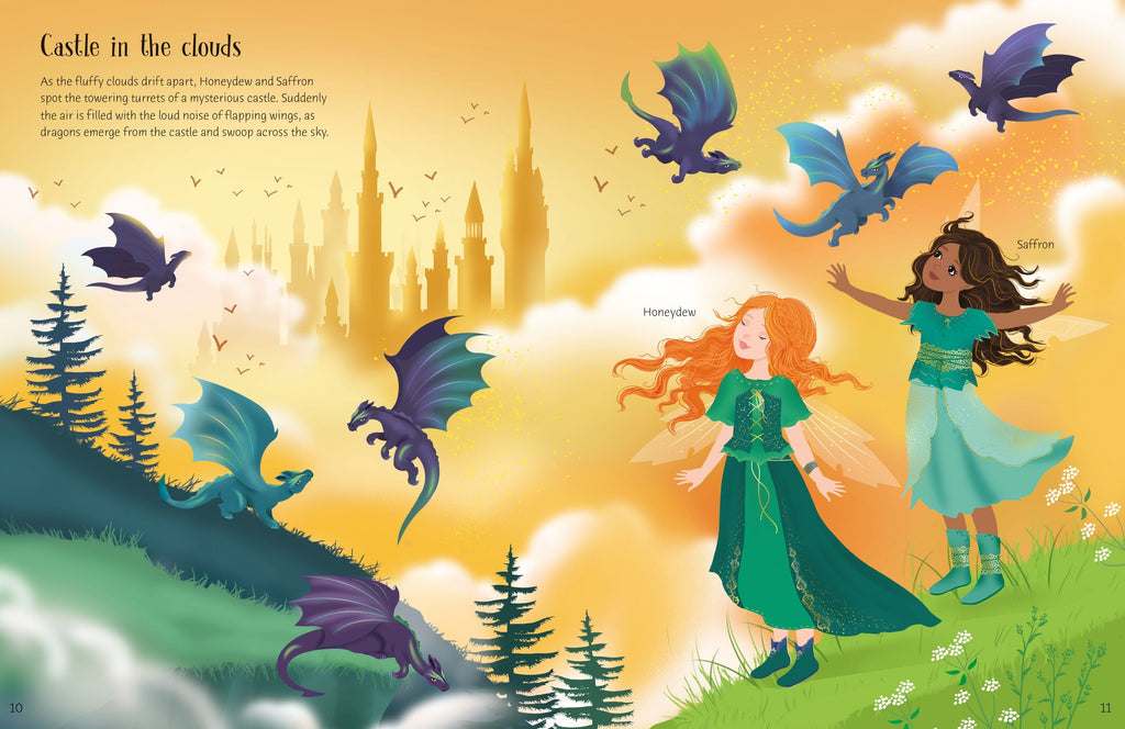 Usborne – Sticker Dolly Dressing Magical Kingdom – Carte cu stickere pentru copii 5+ ani – carte pentru copii Usborne, preview pagini