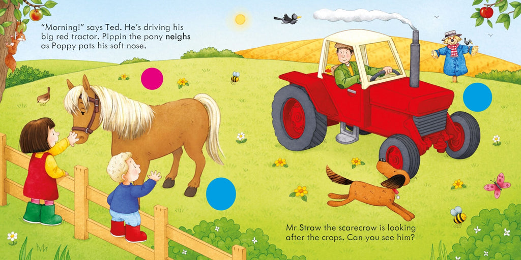 Usborne – Poppy and Sam's Farm Animal Sounds – Carte cu sunete pentru copii 6+ luni – carte pentru copii Usborne, preview pagini