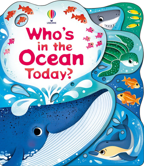 Usborne – Who's in the Ocean Today? – Carte pentru copii 12+ luni – carte pentru copii Usborne, copertă