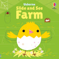 Usborne – Slide and See Farm – Carte pentru copii 6+ luni – carte pentru copii Usborne, copertă
