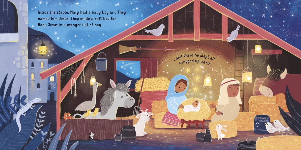 Usborne – The Twinkly Twinkly Nativity Book – Carte pentru copii 12+ luni – carte pentru copii Usborne, detalii conținut