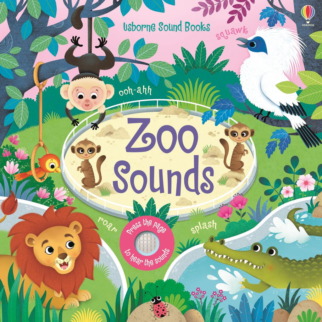 Usborne – Zoo Sounds – Carte cu sunete pentru copii 3+ ani – carte pentru copii Usborne, copertă