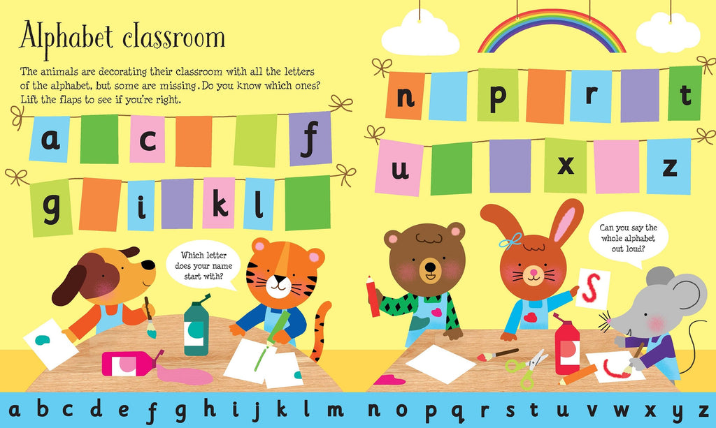 Usborne – Lift-the-Flap abc – Carte cu sunete pentru copii 3+ ani – carte pentru copii Usborne, pagini interior ilustrate