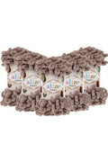 Set 5 bucăți fir cu bucle Alize Puffy 1060 – Negru cărbune