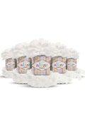 Set 5 bucăți fir cu bucle Alize Puffy 55 – Alb