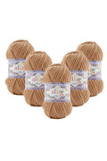 Set 5 bucăți fir catifelat Alize Velluto 199 – Bej închis