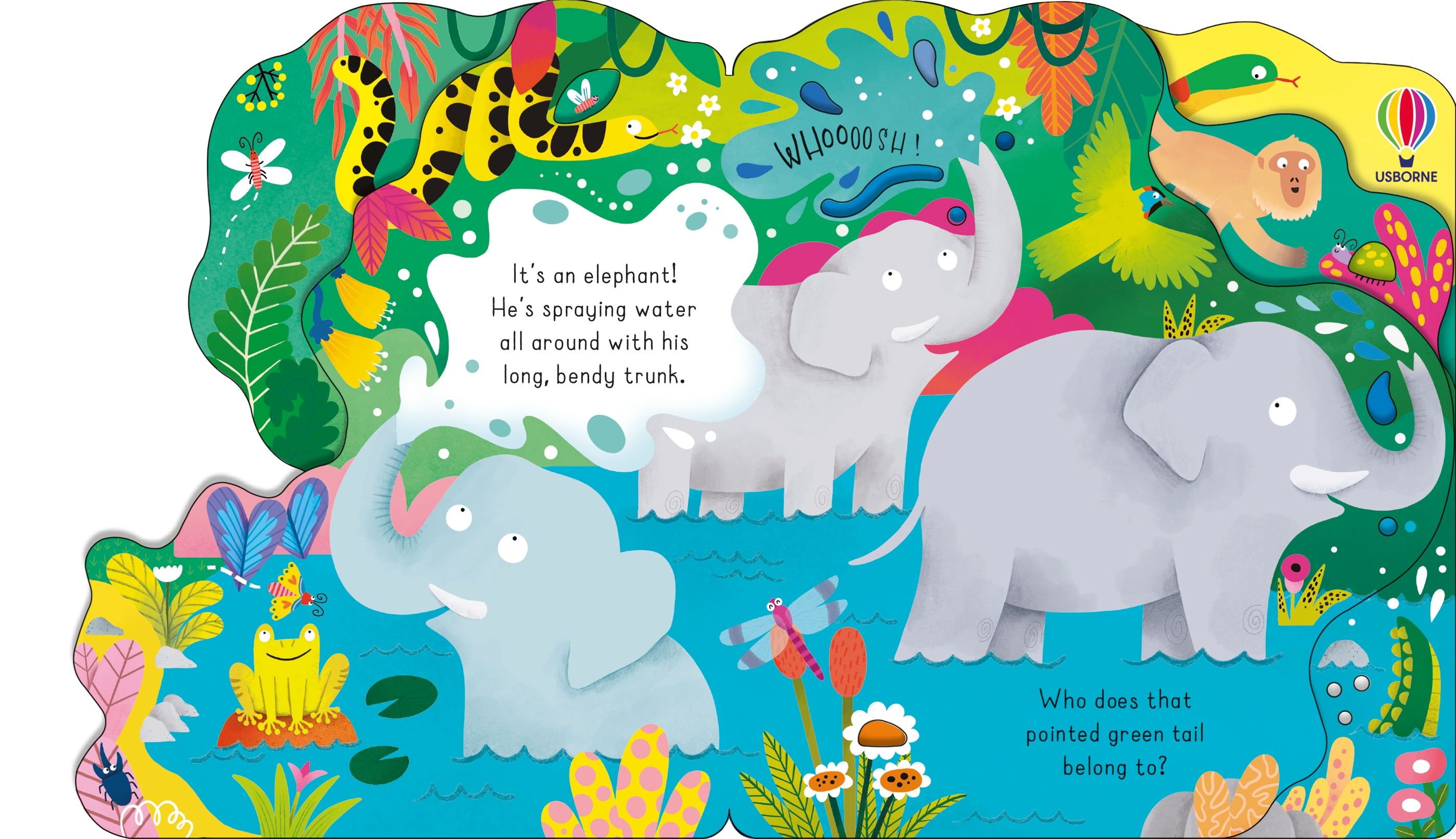 Usborne – Who's in the Jungle Today? – Carte pentru copii 12+ luni – carte pentru copii Usborne, preview pagini