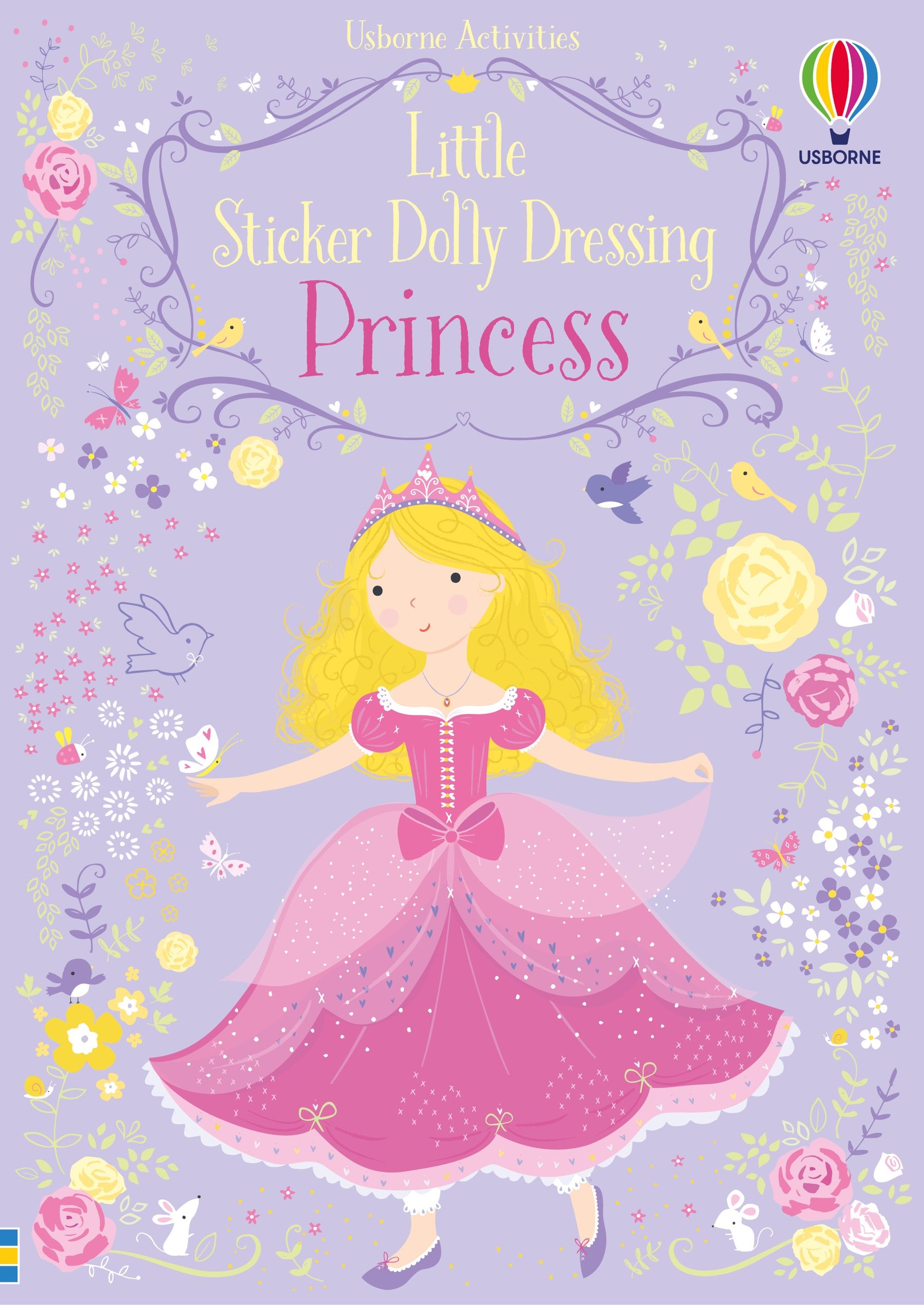 Usborne – Little Sticker Dolly Dressing Princess – Carte cu stickere pentru copii 4+ ani – carte pentru copii Usborne, copertă