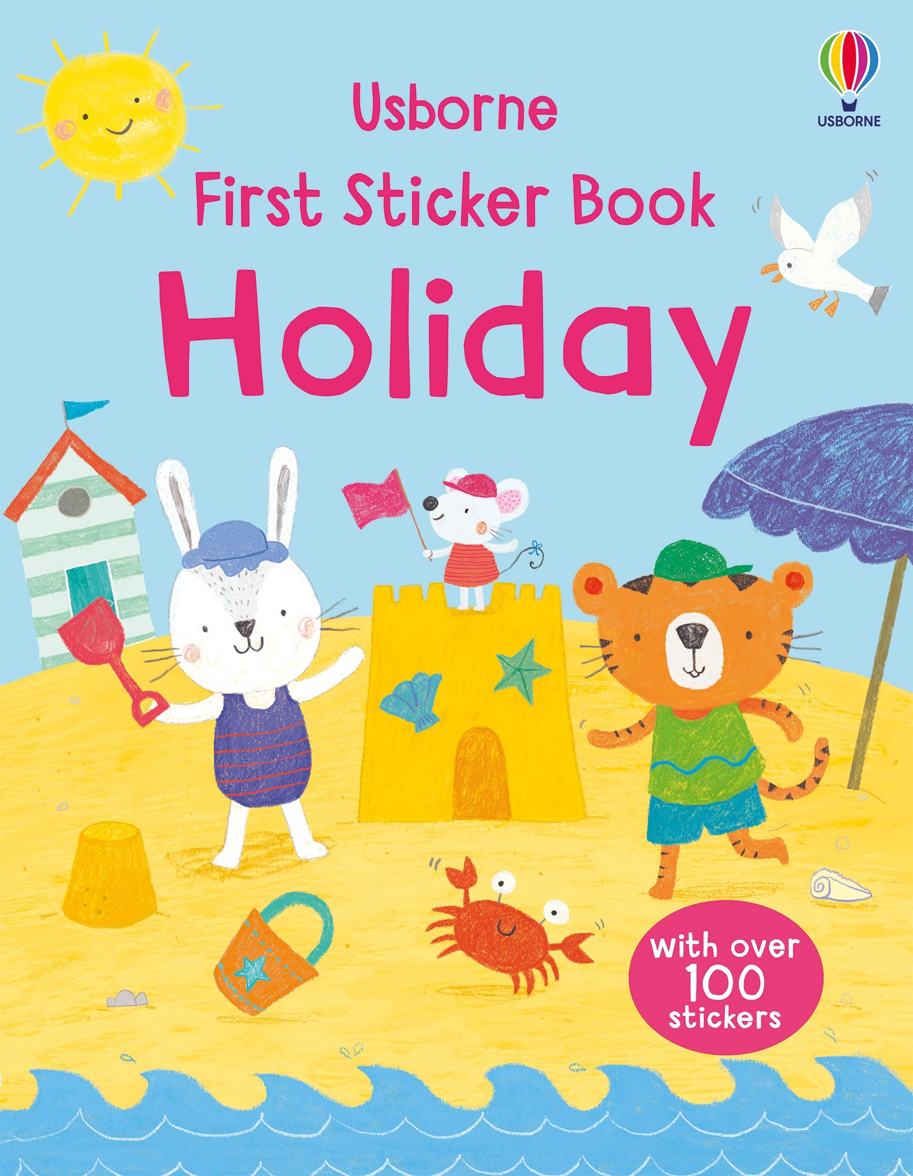 Usborne – First Sticker Book Holiday – Carte cu stickere pentru copii 3+ ani – carte pentru copii Usborne, copertă