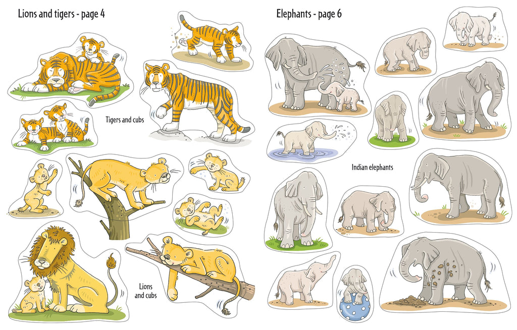 Usborne – Big Sticker Book of Animals – Carte cu stickere pentru copii 3+ ani – carte pentru copii Usborne, preview pagini