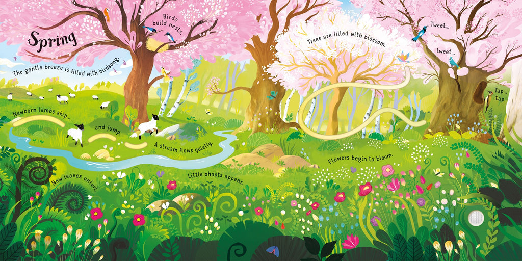 Usborne – The Four Seasons – Carte cu sunete pentru copii 3+ ani – carte pentru copii Usborne, pagini interior ilustrate