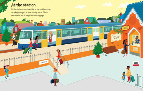 Detaliu din cartea „First Sticker Book Travel”, Usborne – imaginea 2