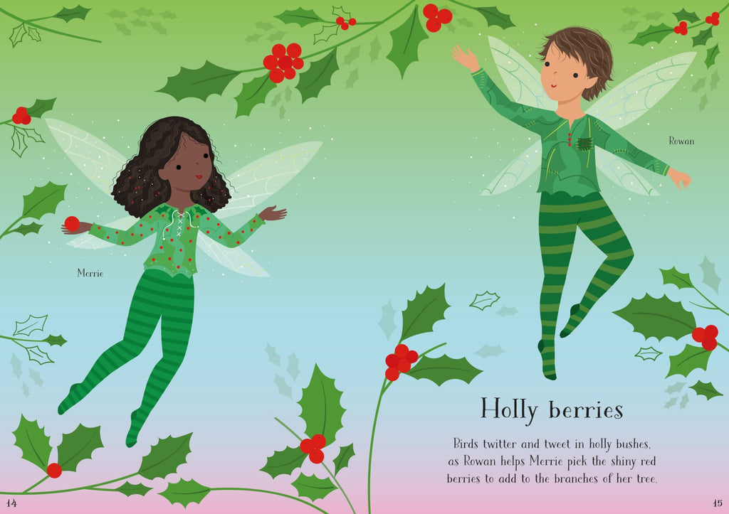 Usborne – Little Sticker Dolly Dressing Christmas Fairy – Carte cu stickere pentru copii 4+ ani – carte pentru copii Usborne, preview pagini