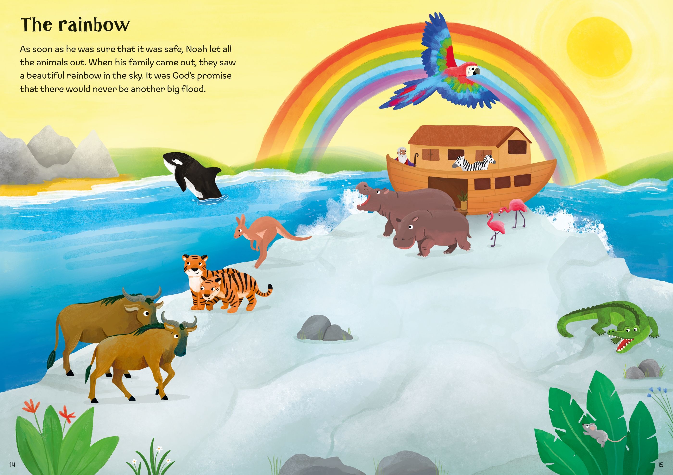 Usborne – Little First Stickers Noah's Ark – Carte cu stickere pentru copii 3+ ani – carte pentru copii Usborne, preview pagini