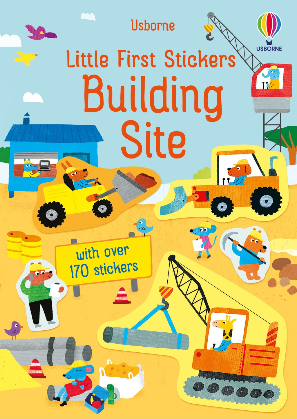Usborne – Little First Stickers Building Site – Carte cu stickere pentru copii 3+ ani – carte pentru copii Usborne, copertă