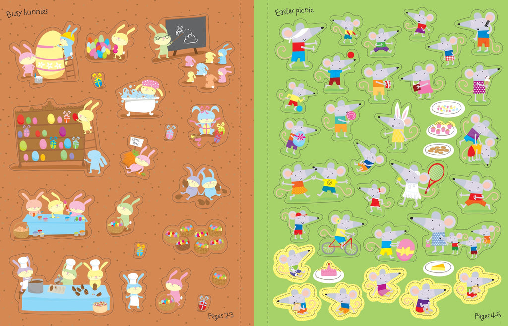 Usborne – Easter Sticker Book – Carte cu stickere pentru copii 5+ ani – carte pentru copii Usborne, preview pagini