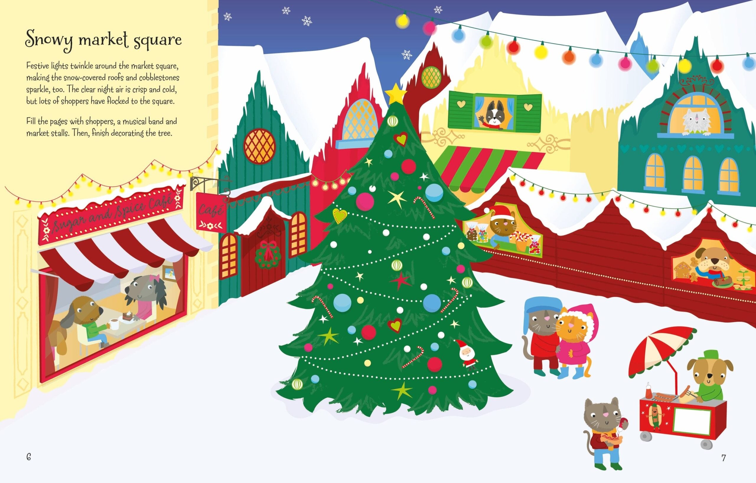Usborne – Winter Wonderland Sticker Book – Carte cu stickere pentru copii 5+ ani – carte pentru copii Usborne, pagini interior ilustrate