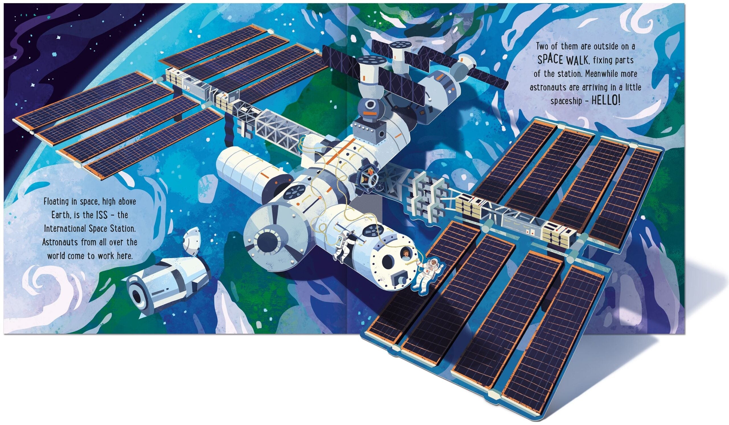 Usborne – Pop-up Space – Carte pentru copii 5+ ani – carte pentru copii Usborne, detalii conținut