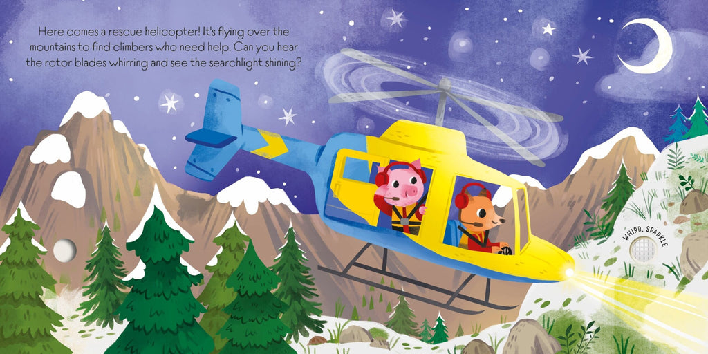 Usborne – Lights and Sounds Emergency Vehicles – Carte pentru copii 6+ luni – carte pentru copii Usborne, preview pagini