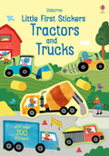 Usborne – Little First Stickers Tractors and Trucks – Carte cu stickere pentru copii 3+ ani – carte pentru copii Usborne, copertă