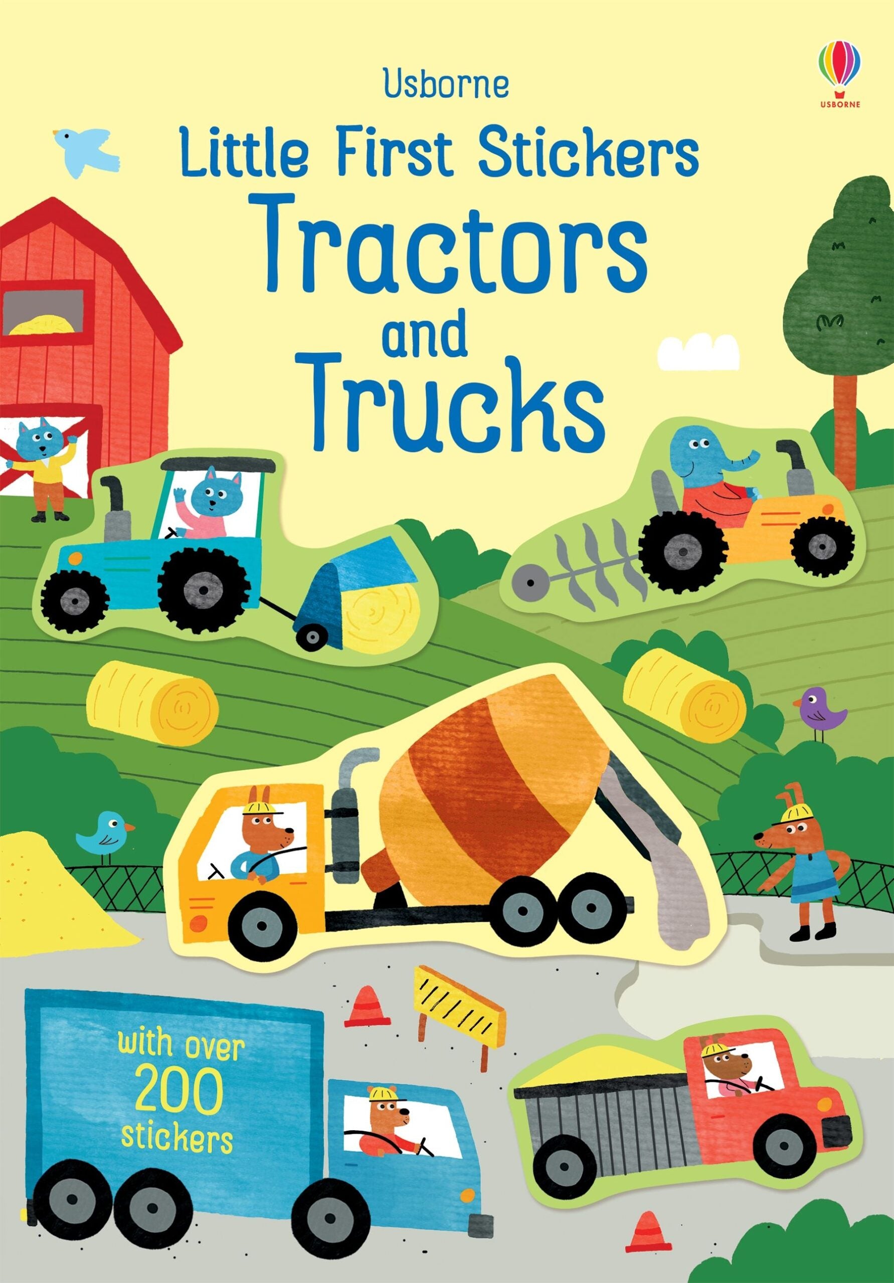 Usborne – Little First Stickers Tractors and Trucks – Carte cu stickere pentru copii 3+ ani – carte pentru copii Usborne, copertă