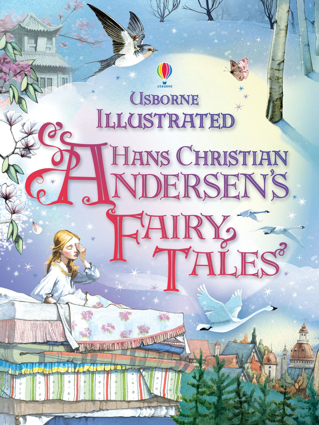 Coperta cărții „Illustrated Hans Christian Andersen's Fairy Tales” – poveste pentru copii Usborne pentru copii 5+ ani